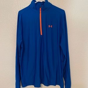 UNDER ARMOUR 1/4 zip Blue / Orange L